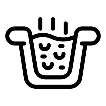 Hot water tank boiling water heater plumbing icon vector