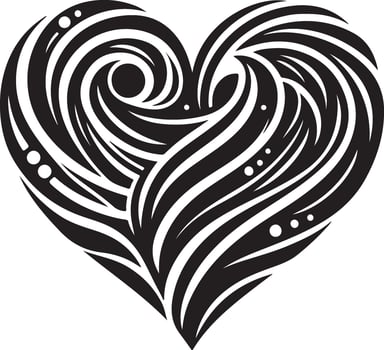 a blue heart with a bird inside vector