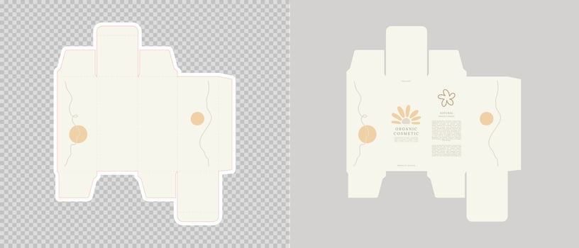 Cardboard box template. Cosmetic package box design. illustration. vector