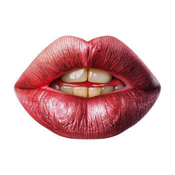 Woman Red Lips on Transparent Background png