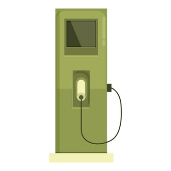 Green electric vehicle charging station providing sustainable power for eco friendly transportation vector