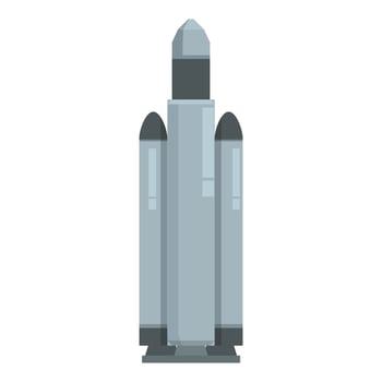 Powerful modern space rocket standing on launchpad ready for take off vector