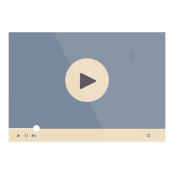 player showing a play button on blue background vector