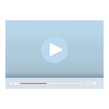 player is showing streaming bar and play button vector