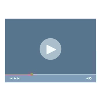 player is showing a streaming bar and play button vector
