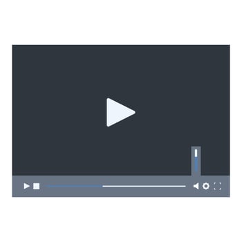 Clean and modern player is showing a loading bar vector