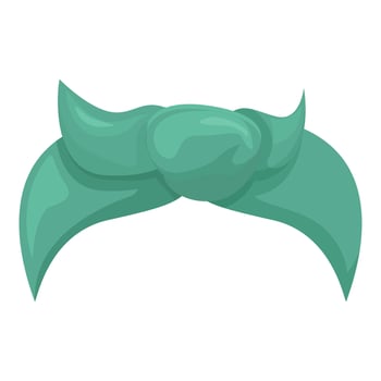 Green retro woman headscarf tied around head for beauty and style vector