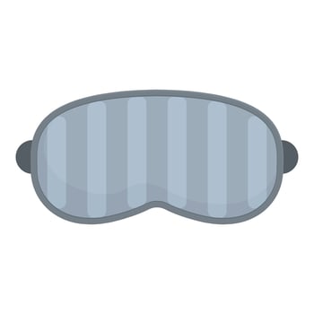 Grey sleeping mask with stripes for sleeping well and having sweet dreams vector