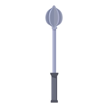 Medieval metal mace weapon standing on white background vector