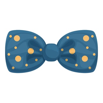 Blue bow tie with yellow polka dots providing a touch of elegance and style vector