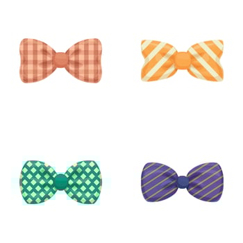 Set of elegant bow ties illustration vector