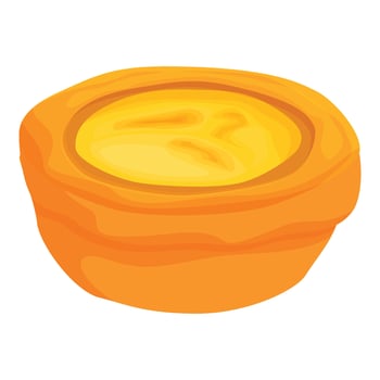 Delicious egg tart is sitting, waiting to be eaten vector