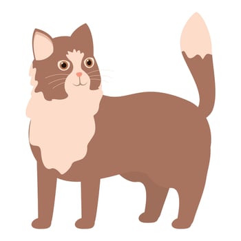 Brown and pink cat standing and looking curious vector