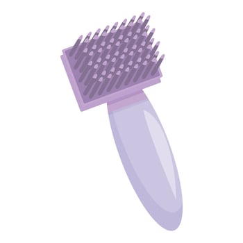 Pet brush with plastic handle for grooming pets vector
