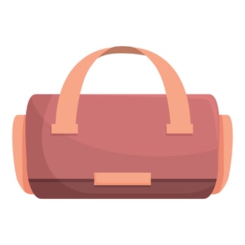 Pink sport bag for carrying workout clothes and accessories vector