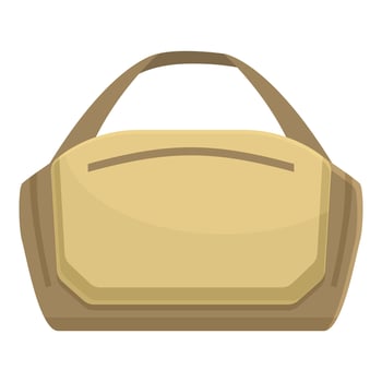 Brown backpack for carrying things while travelling vector
