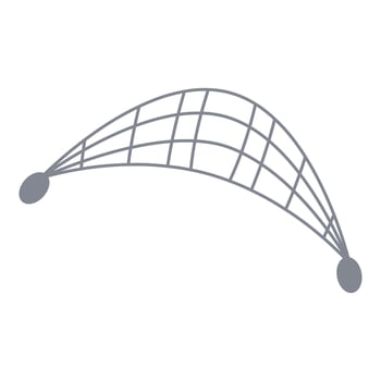 Abstract shape connecting two dots with a curve vector