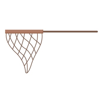 Empty fishing net waiting to be used for catching fish vector