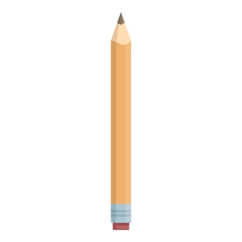 Classic wooden pencil standing upright with pink eraser vector
