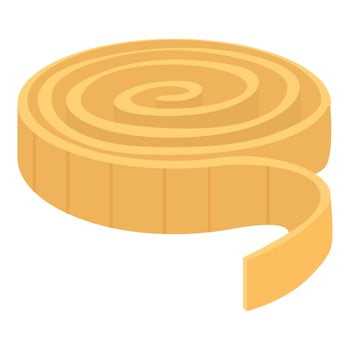 Rolled fresh pasta dough for italian cuisine dish vector