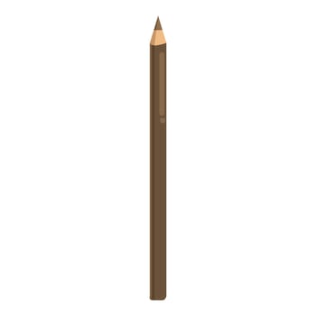 Brown wooden eyebrow pencil for makeup is standing upright vector