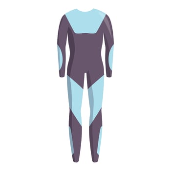 Athlete wearing professional thermal diving suit for extreme water sports vector