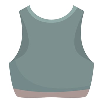 Green sports bra showing back view vector