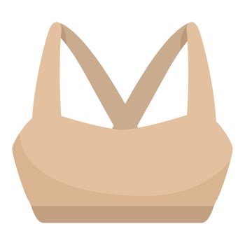 Beige sports bra for comfortable workouts and active lifestyle vector