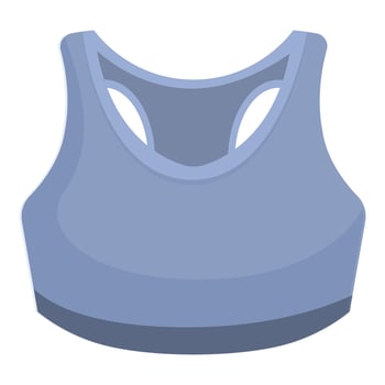 Blue sports bra with racerback design promoting fitness and active lifestyle vector