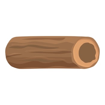 Brown wooden log showing growth rings vector