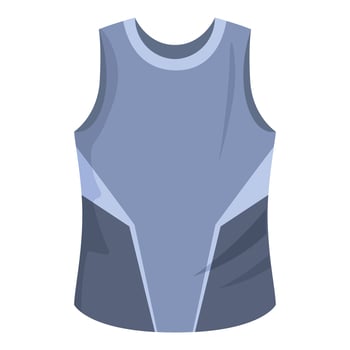 Sports sleeveless shirt for training and fitness vector