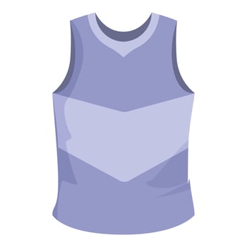 Blue sleeveless shirt with v insert for sports activities vector