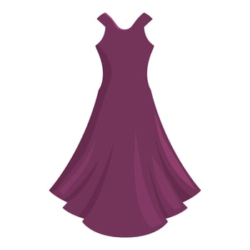 Long elegant dress flowing on invisible mannequin vector