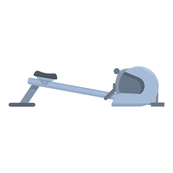 Modern rowing machine for working out at home vector
