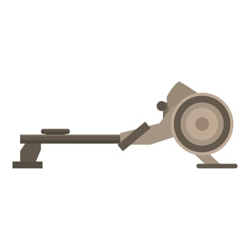 Rowing machine providing indoor exercise training session vector