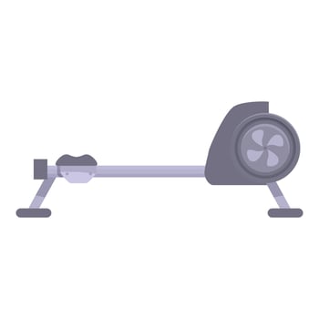 Modern rowing machine for working out muscles at home vector