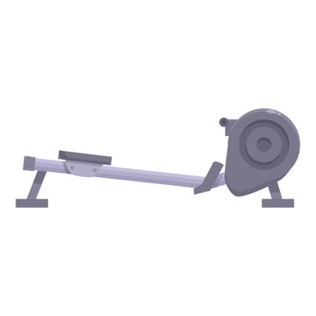 Modern rowing machine standing ready for exercise vector