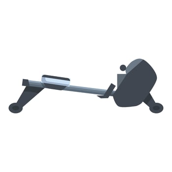 Modern rowing machine providing cardio workout at home vector