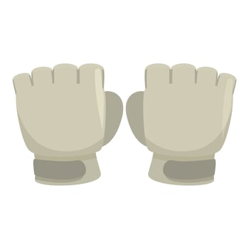Pair of fingerless gloves for working out showing palms vector