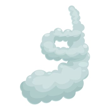 Large intestine forming number nine shape for digestive system health awareness vector