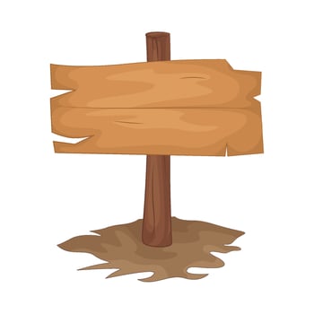 Illustration of wooden signboard vector