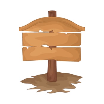 Illustration of wooden signboard vector