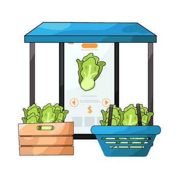 Illustration of marketplace vector