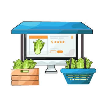 Illustration of vegetable market vector