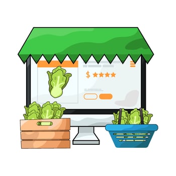 Illustration of vegetable market vector