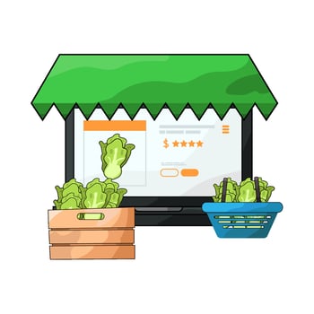 Illustration of vegetable market vector