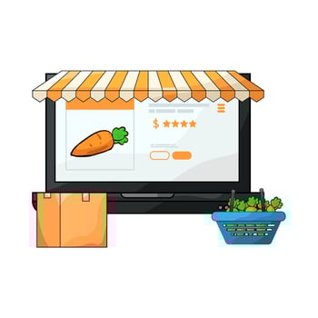 Illustration of vegetable market vector