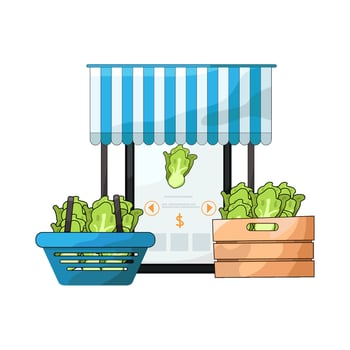 Illustration of vegetable market vector