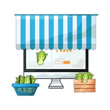 Illustration of vegetable market vector
