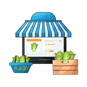 Illustration of vegetable market vector